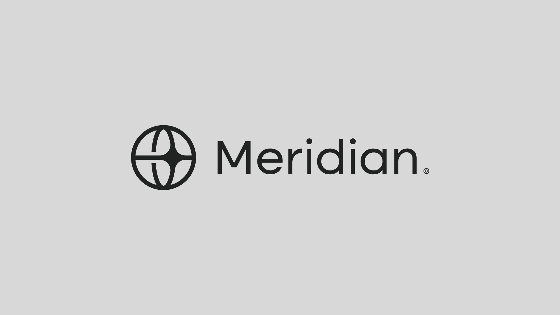 Meridian logo mark on dark background