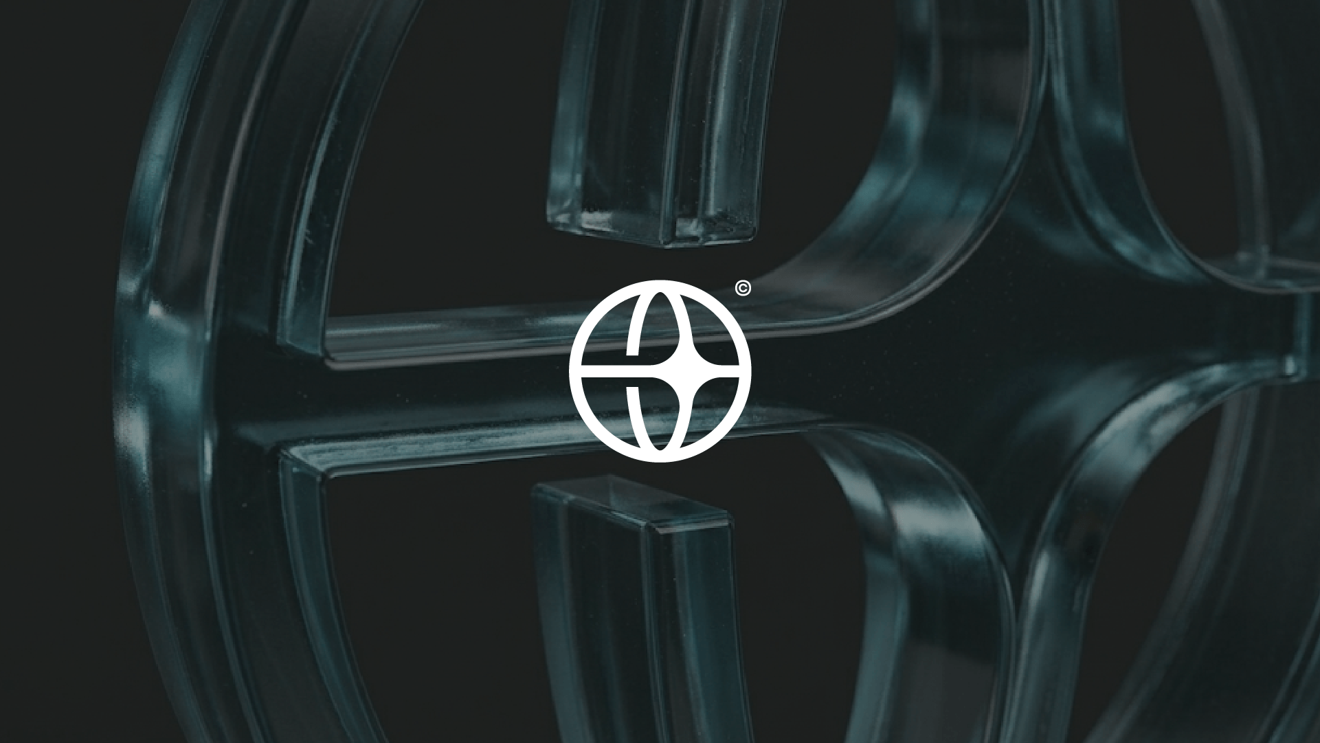 Meridian logo glass