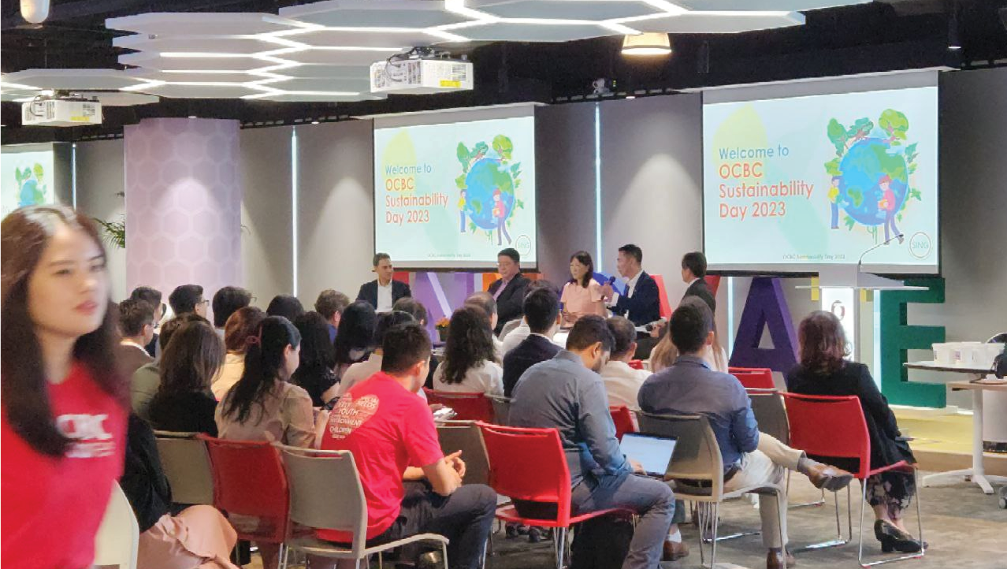 OCBC Sustainability Day 2023 illustration detail — scene one