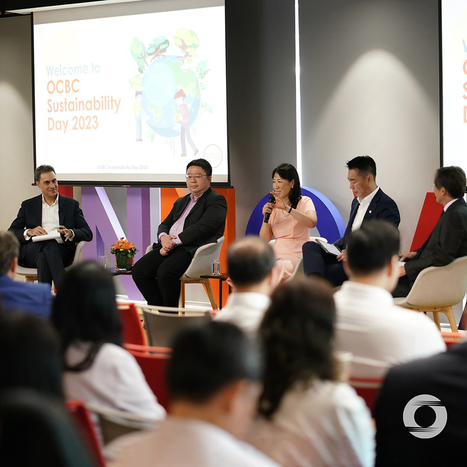 OCBC Sustainability Day 2023 full illustration by Outland Studio