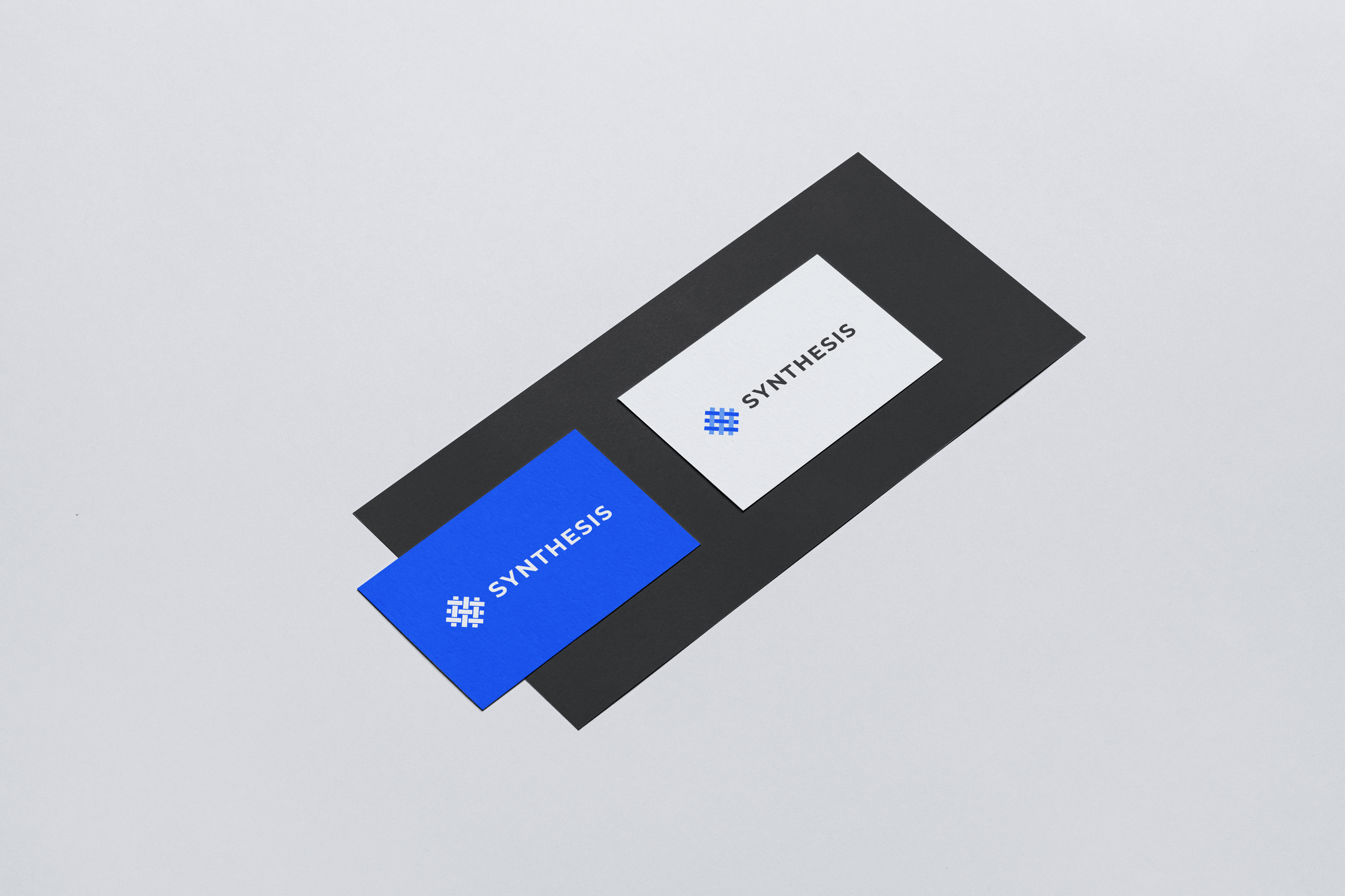 Synthesis branded business card mockup