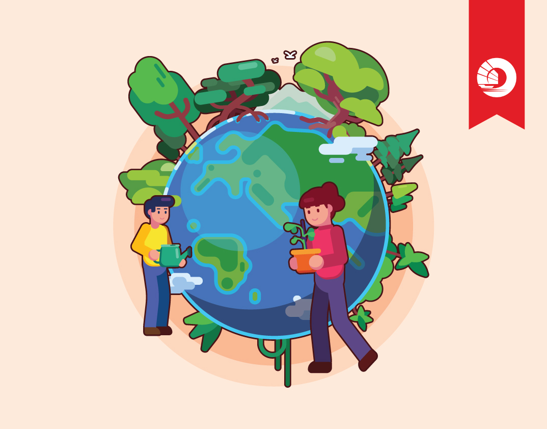 OCBC Sustainability Day — Illustration and 2D work by Outland Studio